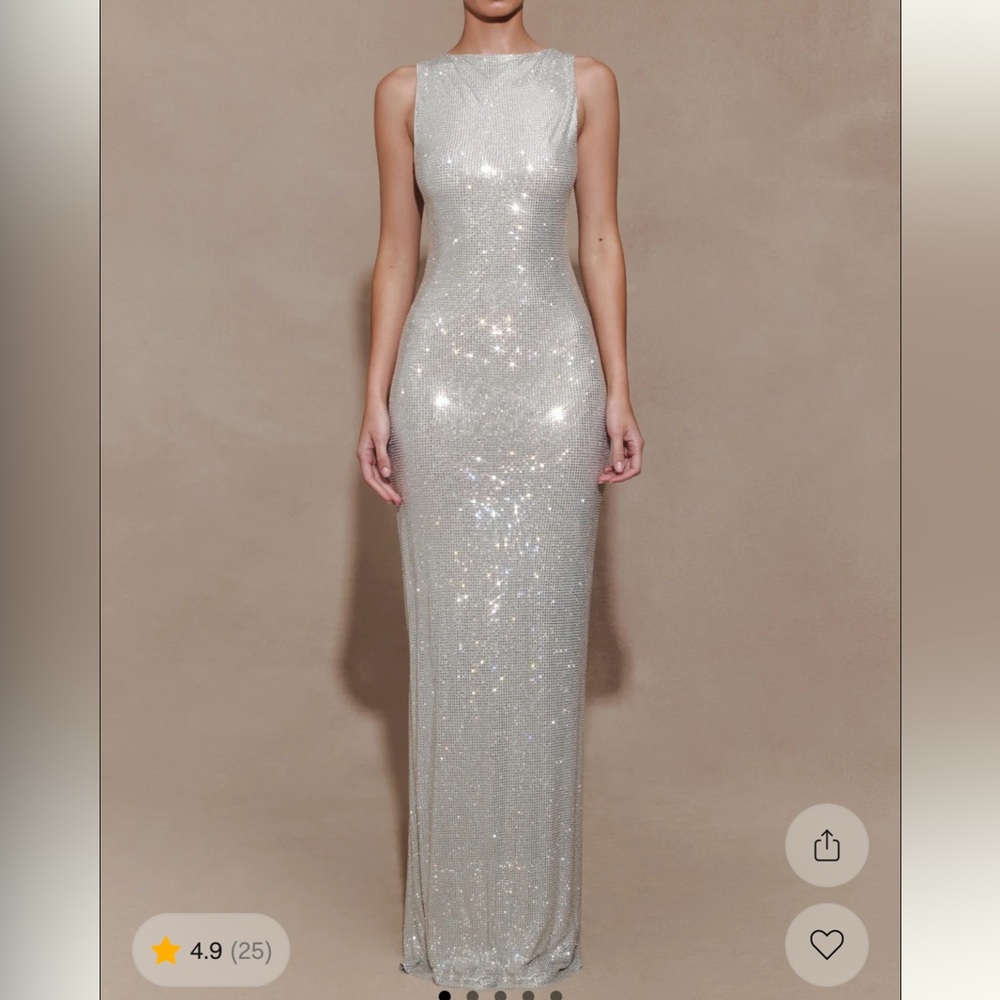 Meshki Silver Magnolia Maxi Dress
